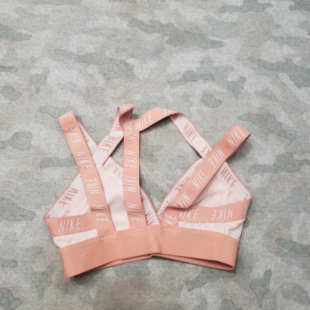 Nike Sports Bra Womens Small Orange Racerback Gym Outdoor Running